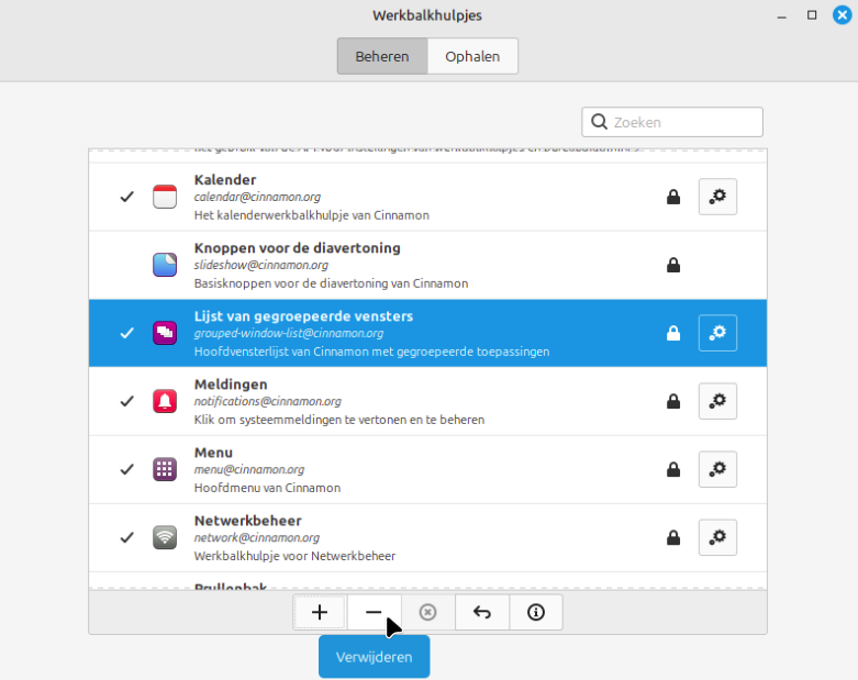 Schakel de groepen uit
