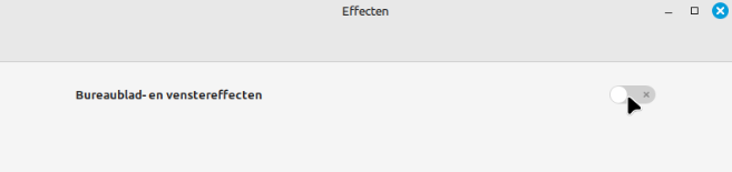 Schakel effecten uit